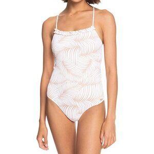 Roxy Palm Tree Dreams Printed Cross-Back One-Piece Swimsuit